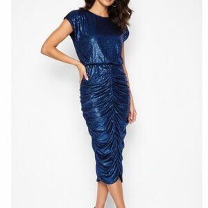 Vintage 70’s Metallic Blue Disco Dress
